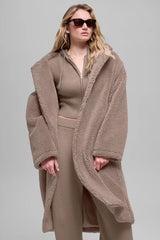 Oversized Sherpa Trench - Chai Latte