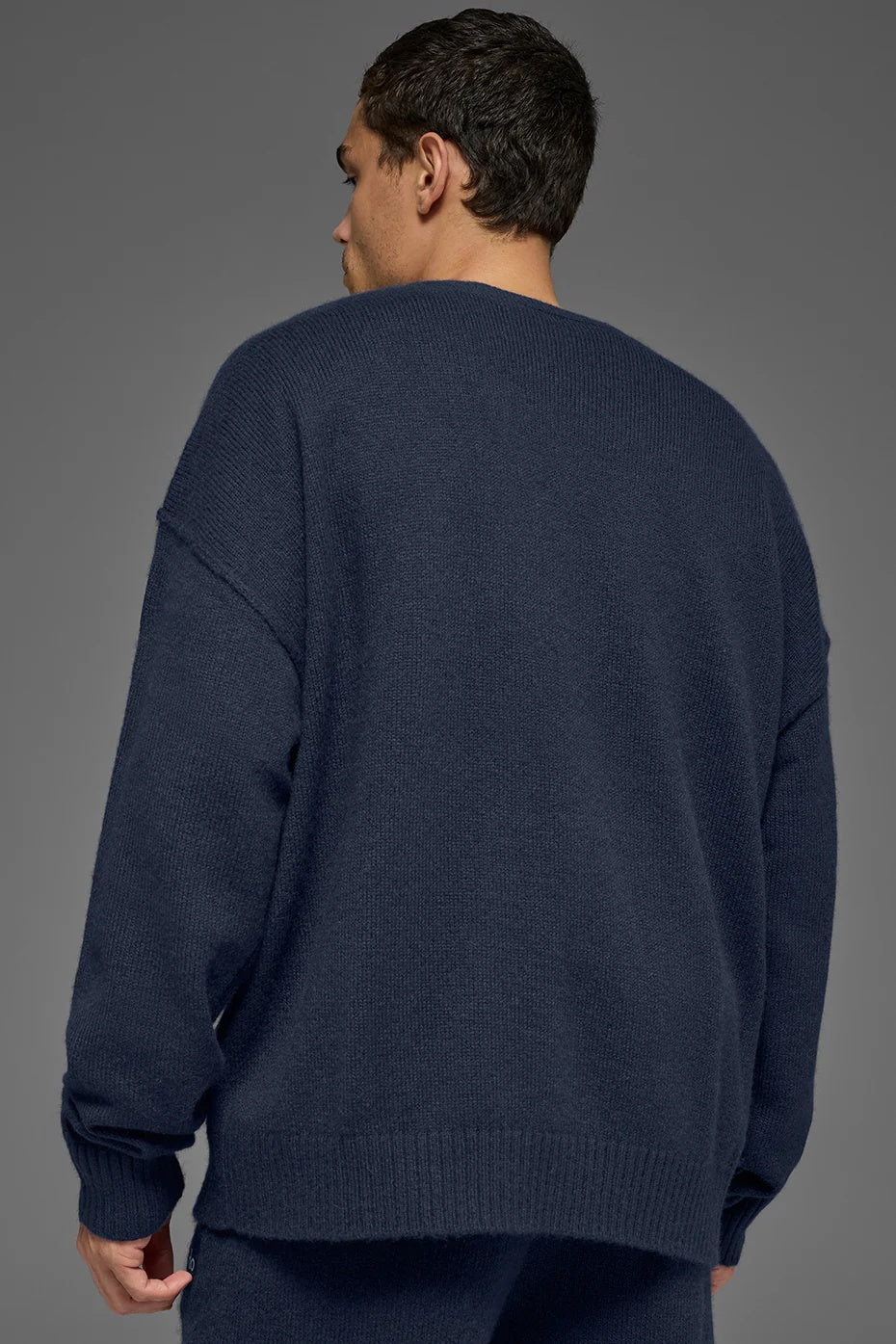 Unisex Wool Cashmere New Class Crewneck Sweater - Navy