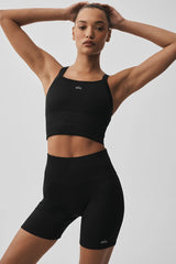 Seamless Ribbed Favorite Bra Tank - Black