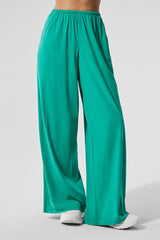 Breezy Wide Leg Pant (Long) - Spruce Green