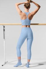 High-Waist Airlift Capri - Seashell Blue