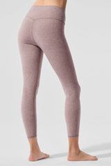 Alosoft High-Waist 7/8 Highlight Legging - Dark Pink Quartz Heather