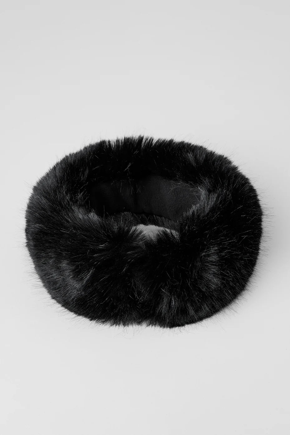 Opulent Faux Fur Wintersun Headband - Black