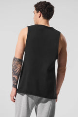 Society Raw Edge Tank - Black