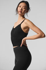 Sheer Cashmere Tank - Black