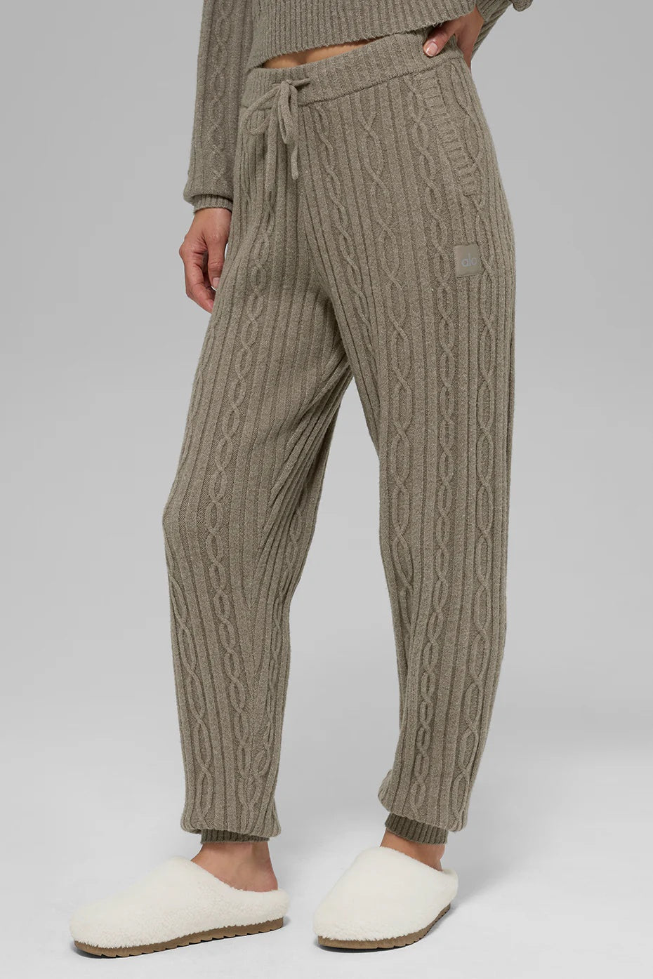 Cable Knit Winter Bliss Pant - Light Cocoa