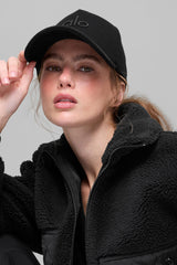 Wool Blend District Trucker Hat - Black