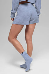 Cable Knit Winter Bliss Short - Winter Frost