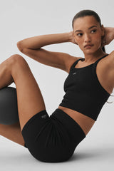 5" Seamless Ribbed Favorite Short - Black