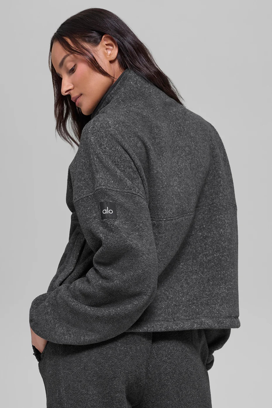 Polar Fleece Retreat Cover Up - Dark Heather Grey