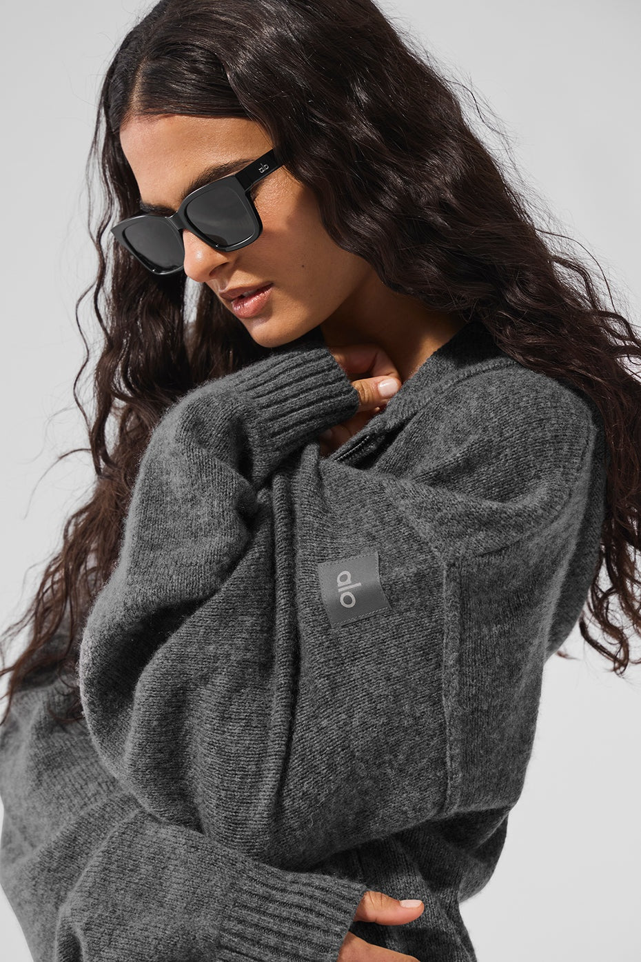 Wool Cashmere New Class Full Zip Hoodie - Platinum Grey