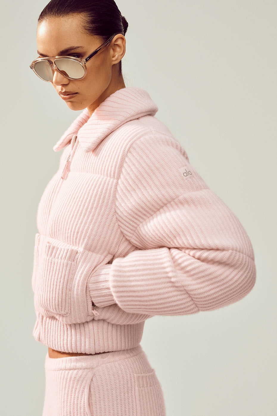 Cashmere Northstar Sweater Puffer - Frosted Pink