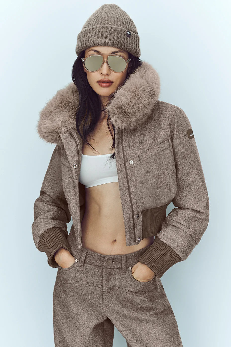 Wool Blend Bunny Slope Jacket - Alpine Cocoa Heather