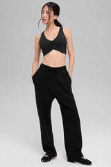 Scholar Straight Leg Sweatpant - Black