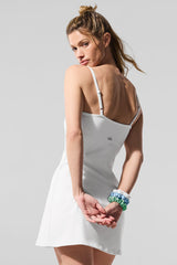 Airbrush Streamlined Dress - White/White