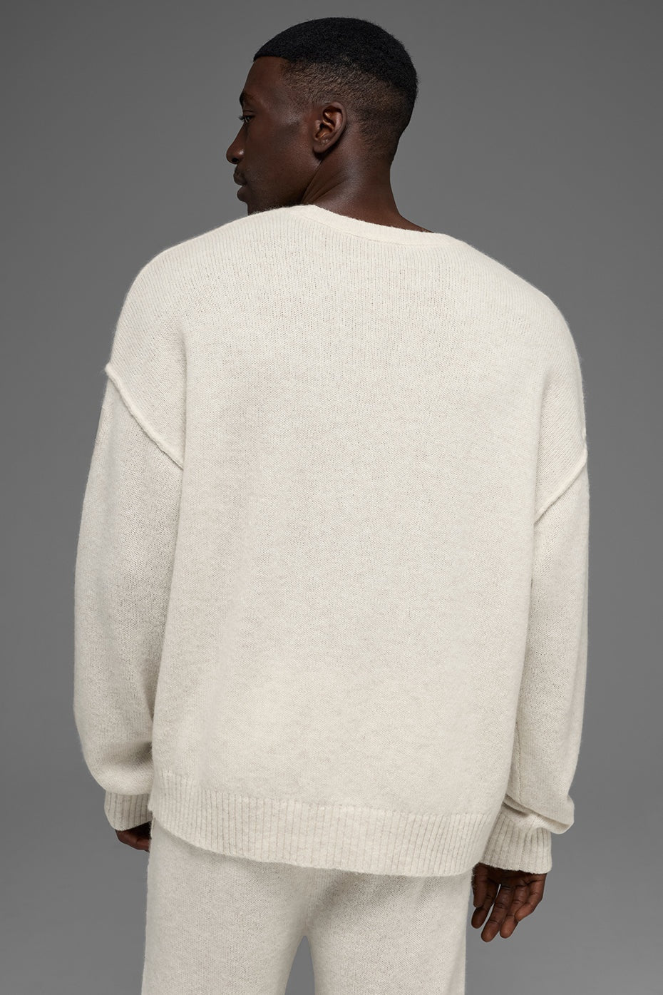 Unisex Wool Cashmere New Class Crewneck Sweater - Bone Heather
