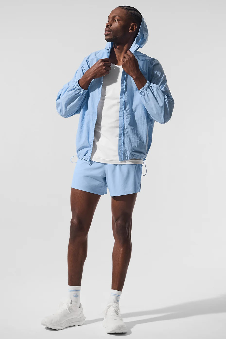 Vantage Nylon Ripstop Track Jacket - Seashell Blue