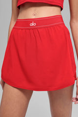 Match Point Tennis Skirt - Bright Red