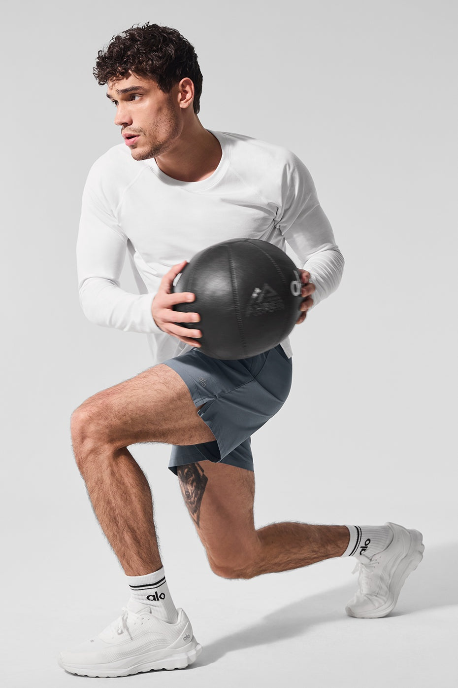 ALO Vapor Crewneck Long Sleeve - White