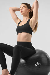 High-Waist Solid Vapor Legging - Black