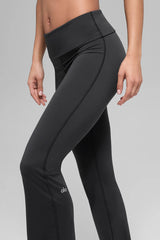 ALO Softsculpt Foldover Flare Legging - Black