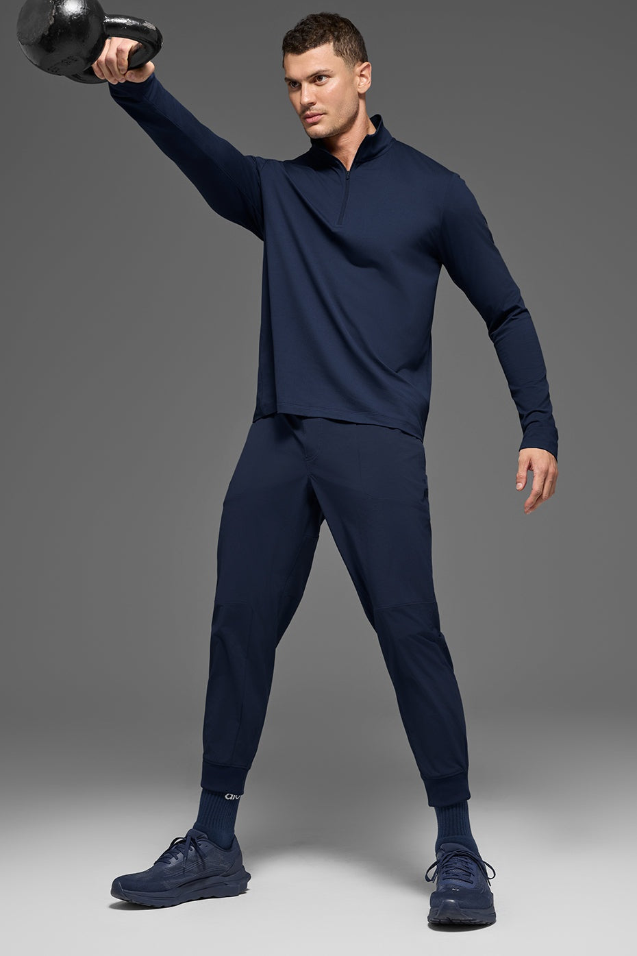 Conquer 1/4 Zip Reform Long Sleeve - Navy