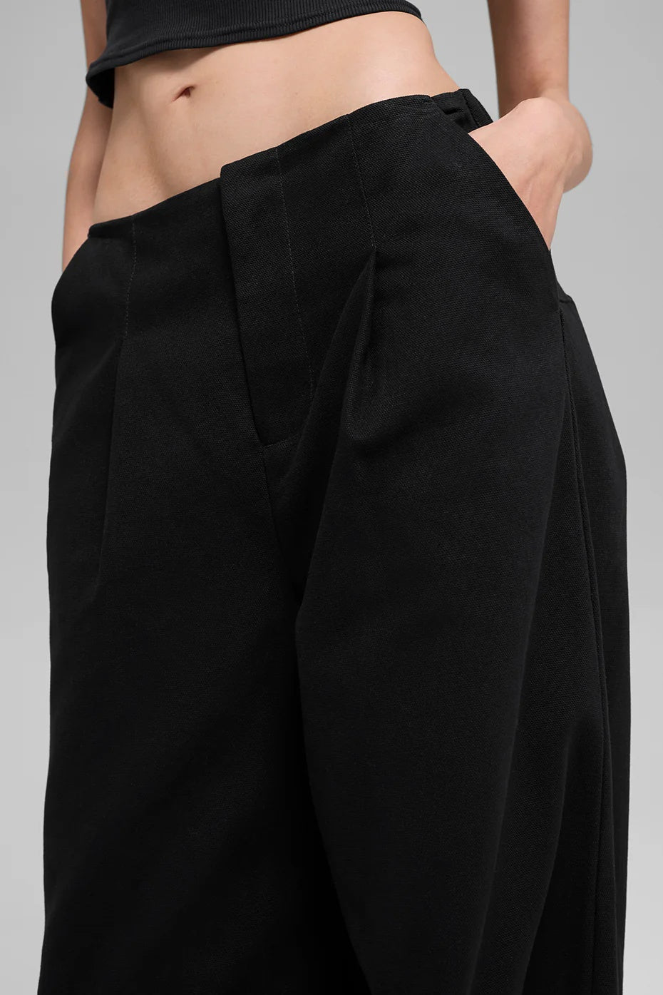 High-Waist Main Character Wide Leg Trouser - Black