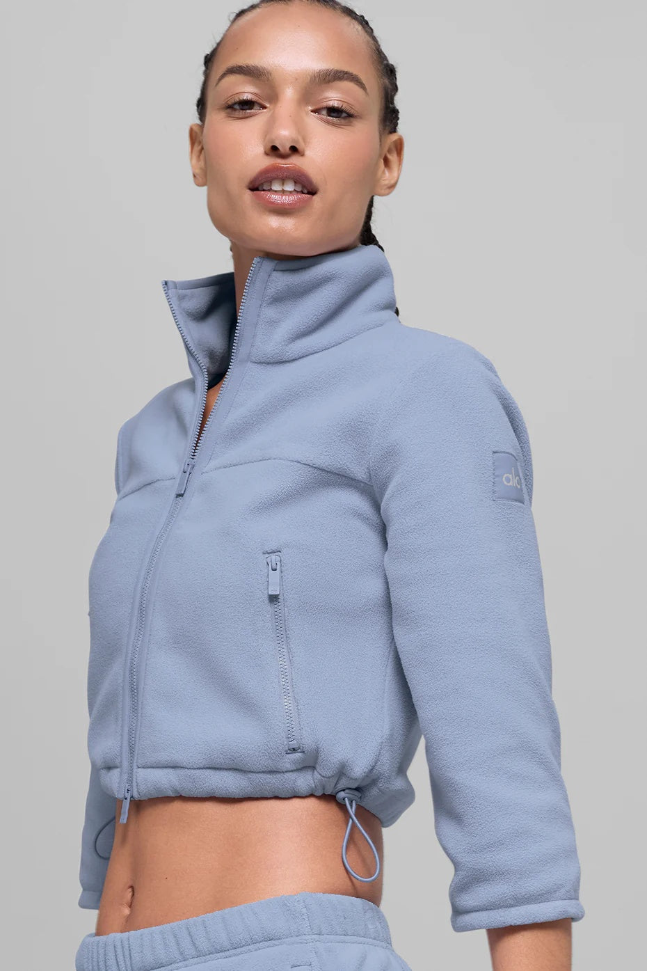 Polar Fleece Retreat Cropped Jacket - Winter Frost