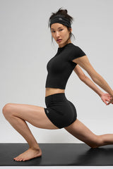 ALO Softsculpt Precision Short Sleeve Top - Black