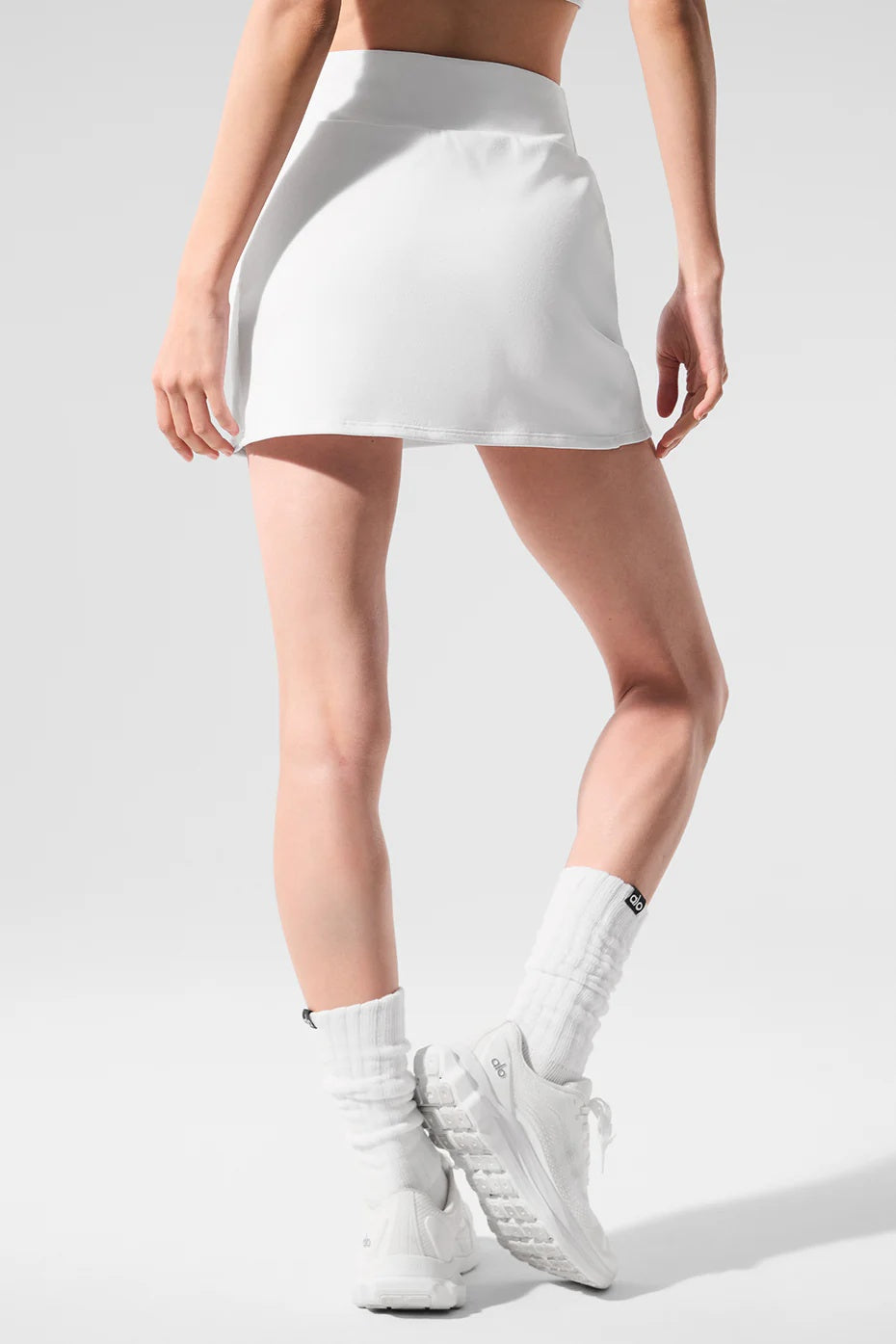 Airbrush High-Waist Good Form Tennis Skirt - White