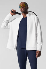 Conquer Max Mock Neck Full Zip - White