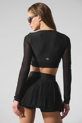 Airlift Mesh Divine Long Sleeve Bra - Black