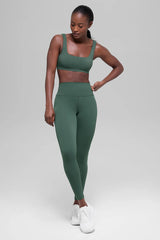 ALO Softsculpt Precision Bra - Clover Green