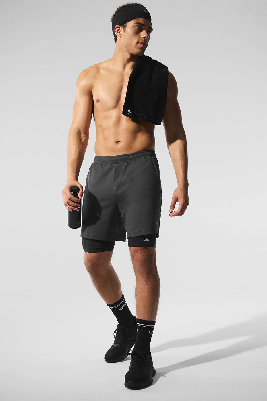 Conquer React 2-In-1 Performance Short - Anthracite/Black