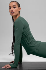 Airbrush Winter Warm Nocturne Long Sleeve - Clover Green