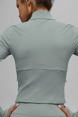 Airbrush Corset Full Zip Jacket - Lunar Grey