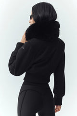 Wool Blend Bunny Slope Jacket - Black