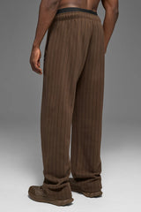 Pinstripe Straight Leg Sweatpant - Espresso Pinstripe