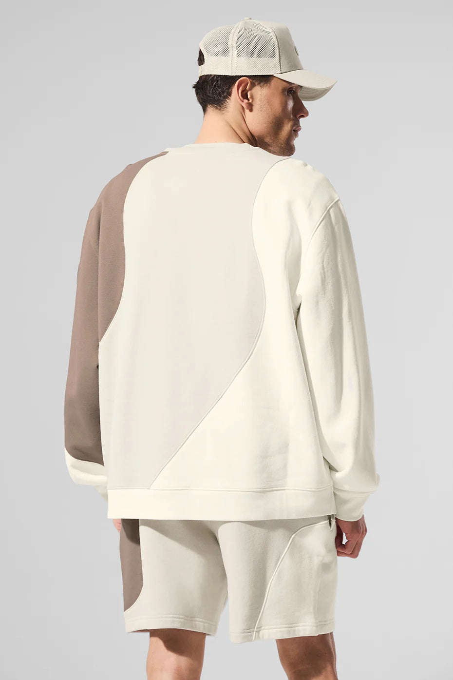 Make Waves Crew Neck Pullover - Ivory/Bone/Gravel