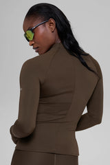 Airlift Winter Warm 1/4 Zip Long Sleeve - Espresso