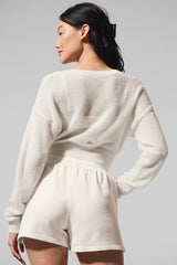 Sheer Cashmere Cropped Cardigan - Ivory