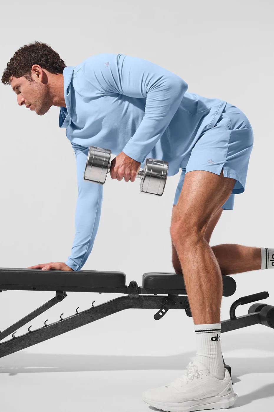 Conquer Reform Long Sleeve With Hood - Seashell Blue