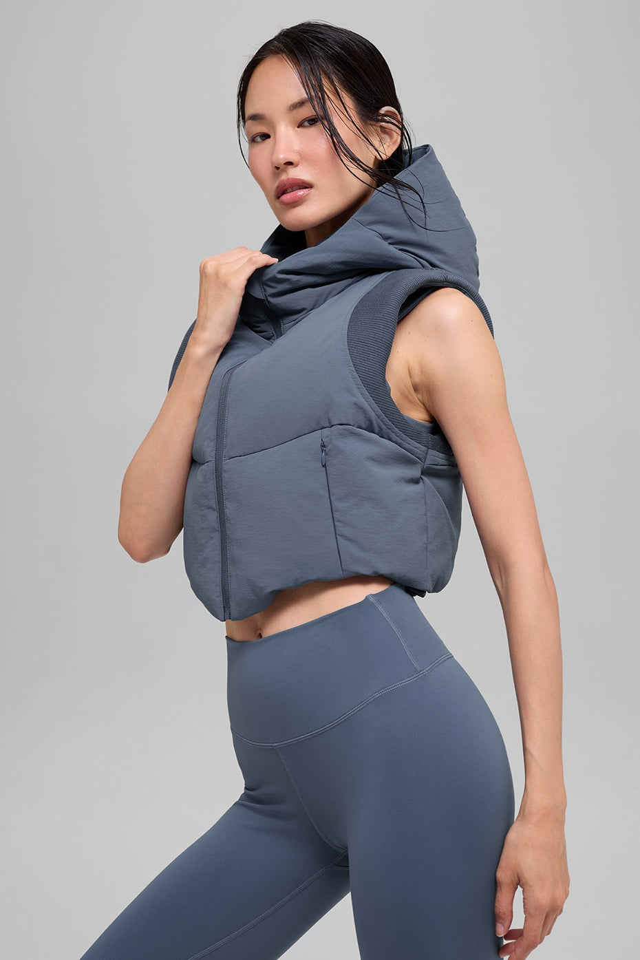 Fast Lane Puffer Vest - Bluestone