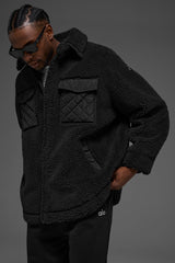 Sherpa Edge Shacket - Black