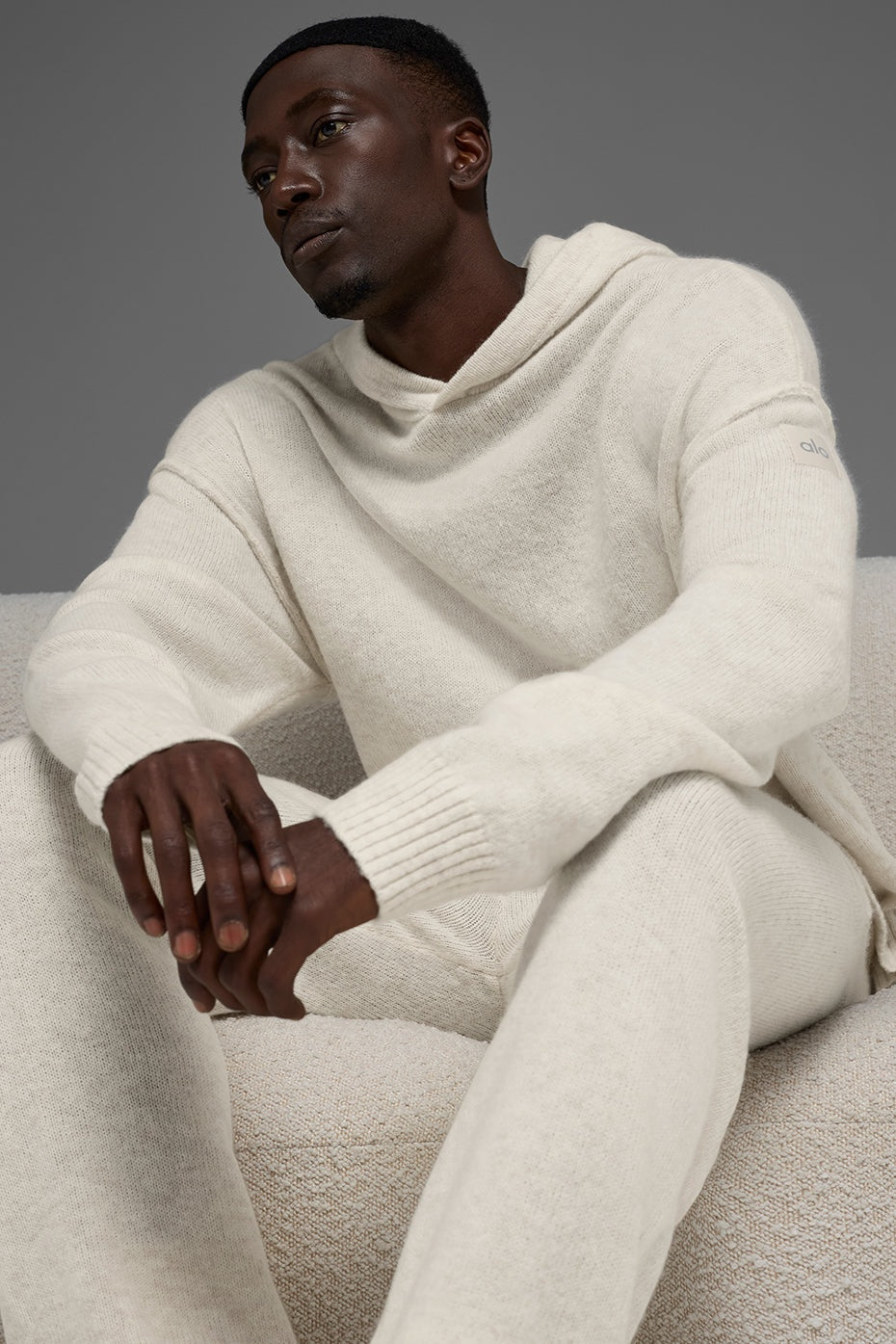 Wool Cashmere New Class Hoodie - Bone Heather