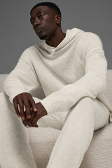 Wool Cashmere New Class Hoodie - Bone Heather