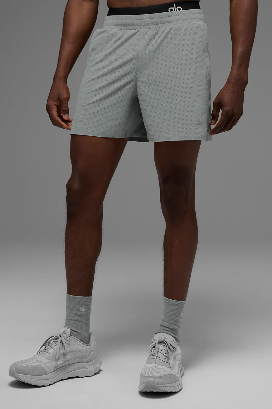5" Traction Running Short - Lunar Grey