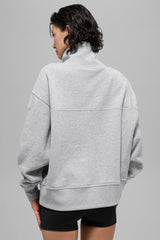 Hazy Mock Neck Pullover - Athletic Heather Grey