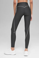 Airlift High-Waist Haven Legging - Anthracite/White