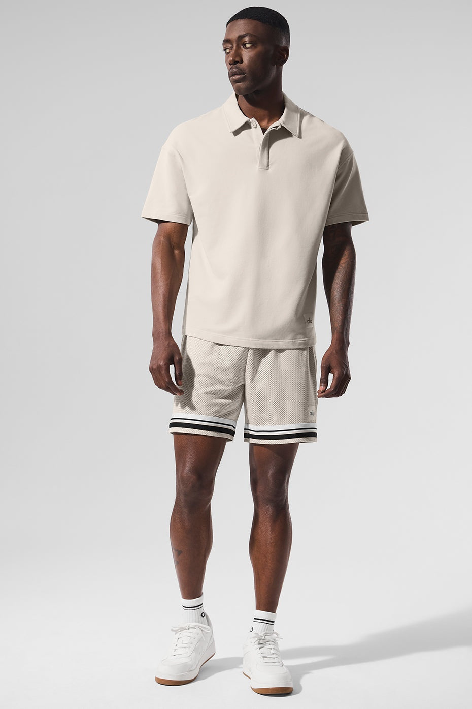 7" Key Mesh Basketball Short - Bone